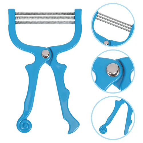 Vista 3 de Depiladora facial manual para mujeres, removedor de vello de primavera para cara, barbilla, labio superior, herramienta de depilación portátil (azul)