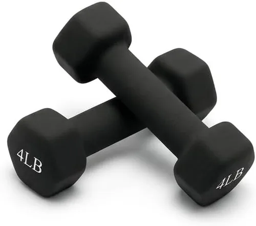 Vista 16 de Portzon Mancuernas de neopreno con agarre antideslizante para ejercicio de entrenamiento corporal total y tonificación muscular, compatible con 2