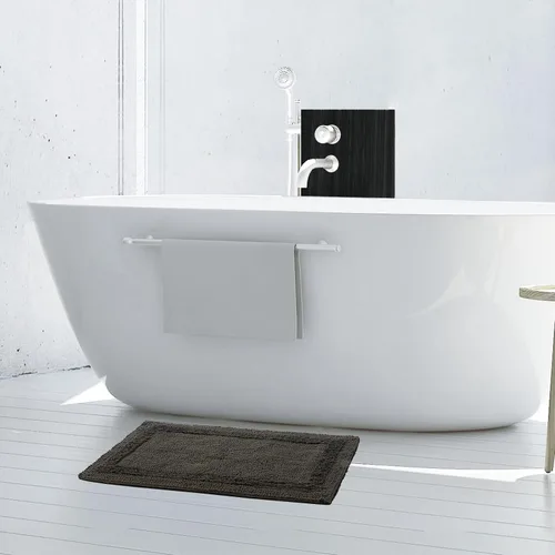 Vista 22 de French Connection Stonewash - Alfombra de baño de mezcla de algodón, 20 x 34 pulgadas, color marfil