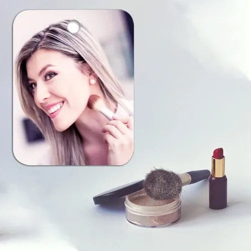 Vista 3 de Espejo de ducha para afeitar, acrílico, pequeño, para viajes, maquillaje, baño, para colgar en la pared, espejo de plástico para mujeres y hombres