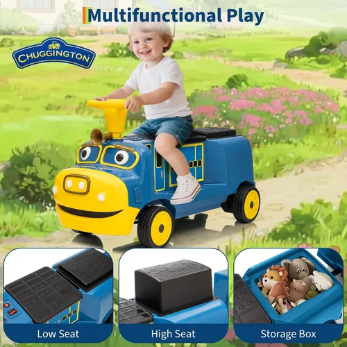 Vista 2 de Takywep Chuggington - Tren eléctrico con licencia de 12 V y 2 plazas para Azul
