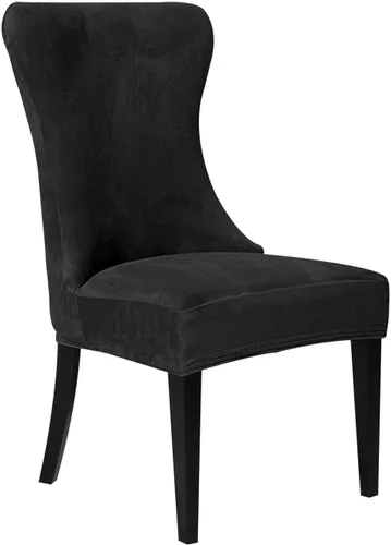 Vista 16 de Juego de 4/6/2 fundas elásticas de terciopelo para silla lateral con respaldo de alas con brazos pequeños, juego de 4/6/2 fundas protectoras