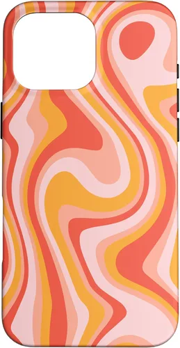 Vista 19 de iPhone 16 Retro Groovy Liquid Swirl Hippie 70's 80's Psychedelic Case