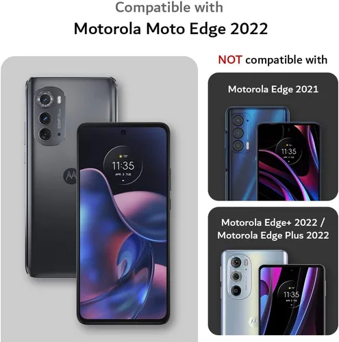 Vista 2 de TUDIA DualShield Merge - Funda protectora para Motorola Edge 2022, a prueba de golpes, grado militar, delgada, antideslizante, de doble capa, Verde