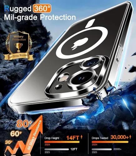 Vista 5 de TZGZT Protección de cámara para iPhone 12 de vidrio templado, [Accesorios] Cubierta protectora magnética con 2X protector de pantalla, para mujeres