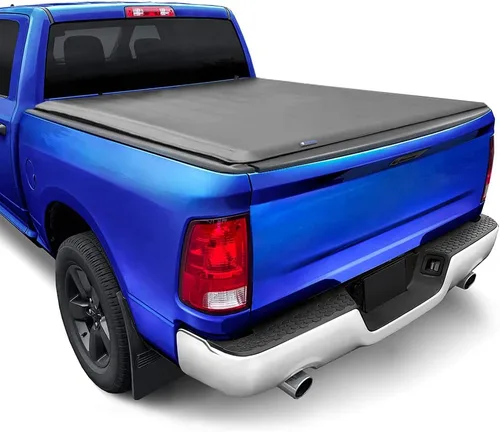 Vista 13 de Tyger Auto T1 Cubierta suave enrollable para caja de camioneta compatible con Dodge Ram 1500 2009-2018 y Classic 2019-2025, caja de 5 pies 7