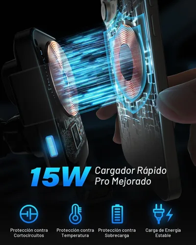 Vista 5 de 1Zero Soporte para taza de cargador de coche inalámbrico de 15 W