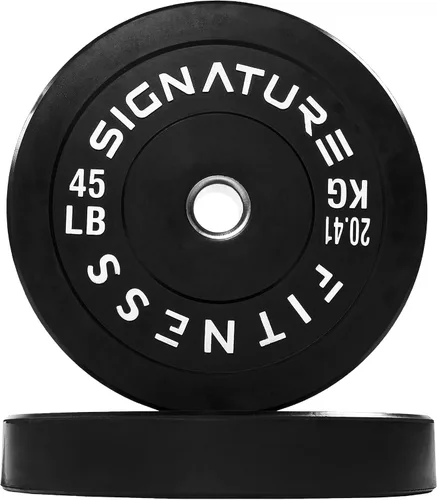 Vista 32 de Juego de placas olímpicas de amortiguación Fitvids, placas de peso de 2" para entrenamiento de fuerza y levantamiento de pesas, París o juego