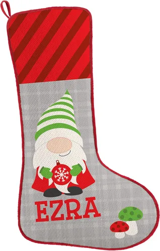 Vista 21 de Let's Make Memories Calcetín de Navidad Personalizado - Personalizado con Tu Nombre - Colores Tradicionales de Fiestas - Calcetines para la Familia