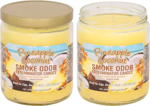 Vista 3 de Smoke Odor Exterminator - Vela exterminadora de olores, aroma a piña y coco, 13 oz (368,5 g)