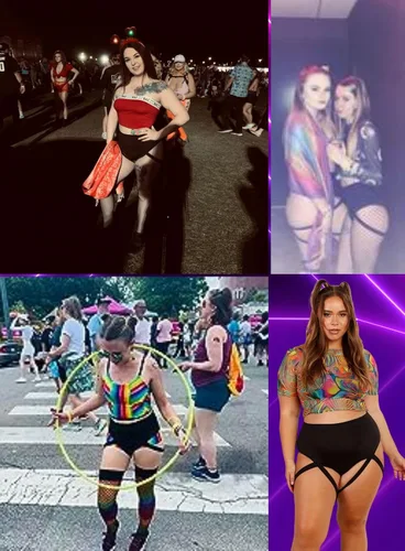 Vista 5 de Pantalones cortos para mujer, sexy, de cintura alta, leggings con levantamiento de glúteos, accesorio exótico, atuendo para festivales