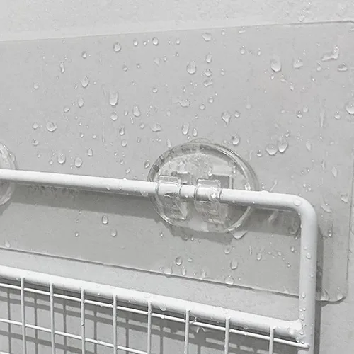 Vista 3 de 4 unidades de soporte adhesivo de repuesto de 3 x 10 pulgadas, tiras adhesivas de ducha fuertes, impermeables, sin perforaciones, para baño, cocina