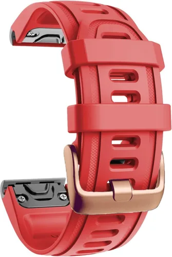 Vista 8 de Correa de reloj de liberación rápida pulsera de silicona para Garmin Fenix 5S 5X 5Plus 6S 6X 6 Pro oro rosa hebilla pulsera deportiva