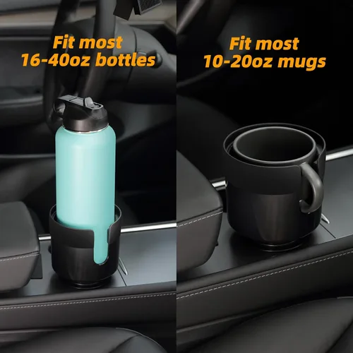 Vista 6 de TYKOR Expansor de portavasos para automóvil, extensor de portavasos para automóvil con base ajustable, se adapta a Yeti de 24/36/46 onzas