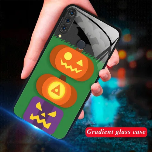 Vista 5 de DINGK Funda compatible con Huawei P30 Lite de vidrio templado transparente + funda de TPU antiarañazos a prueba de golpes, carcasa protectora