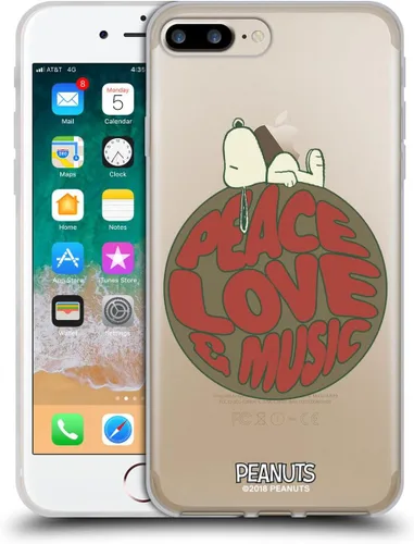 Vista 117 de Head Case Designs Funda de gel suave con licencia oficial de Peanuts Freak Flag Fly Woodstock 50th compatible con Apple iPhone 7 Plus/iPhone 8 Plus