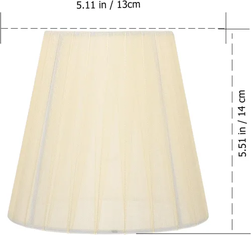 Vista 4 de Baluue Pantallas de lámpara pequeñas – 2 piezas con clip en la pantalla de la lámpara de tela suave de hongos plisados para lámparas de mesa, luces