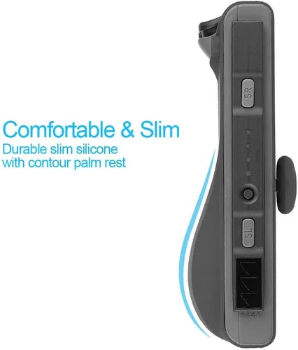 Vista 6 de Kourpar Joy-Con LR Carcasa protectora de silicona compatible para Nintendo Switch Joy-Con controladores con tapas para pulgar 2 pares