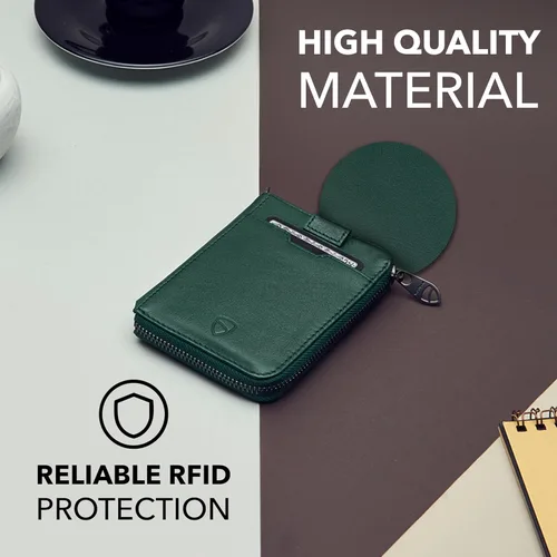 Vista 3 de Vaultskin NOTTING HILL - Cartera con cremallera y protección RFID para tarjetas