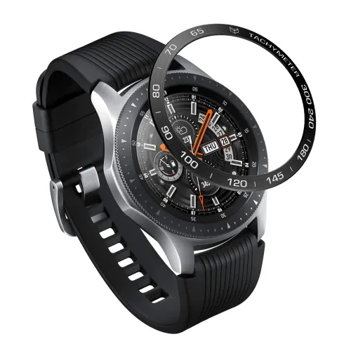 Vista 12 de AISPORTS Bisel Styling Compatible con Samsung Galaxy Watch 1.811 in Bisel Anillo Cubierta Adhesiva Anti Scratch Protección Acero Inoxidable Bisel