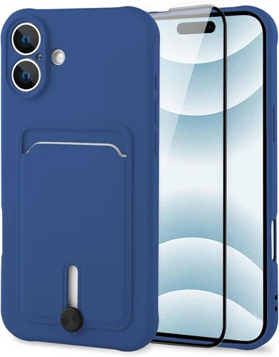 Vista 43 de MZELQ Cartera de TPU Compatible con Funda iPhone 12, Portarjetas Protección de Cámara Cubierta + Protector de Pantalla, Ranura Empujable para Niñas