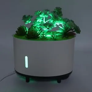 Vista 6 de Humidificador de plantas de simulación, 6.8 fl oz de aire silencioso humidificador de apagado automático, mini humidificador portátil