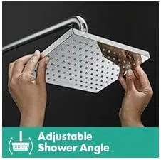 Vista 4 de hansgrohe Vernis Blend 04962820 - Juego de ducha de 1.75 GPM, 1 pulverizador, acabado de ducha completo en níquel cepillado, 04962820