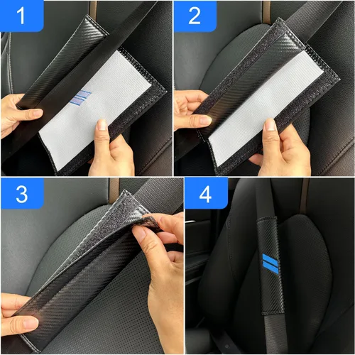 Vista 6 de para Challenger Fundas para Cinturón de Seguridad, Almohadillas para Cinturón de Seguridad para Charger, Accesorios para Dodge, Fundas para Cinturón