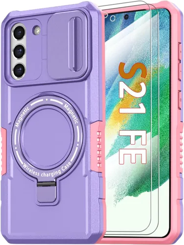Vista 62 de Funda magnética para Samsung Galaxy Note 20 Ultra con soporte de anillo [con protector de pantalla] [Compatible con carga inalámbrica MagSafe] Funda