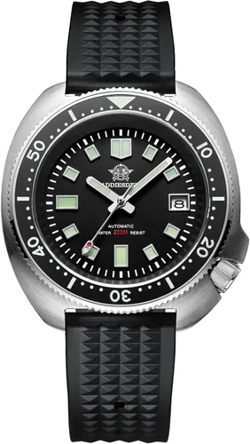 Vista 13 de ADDIESDIVE Reloj Automático de Buceo 200 M Reloj para Hombre Luminiscente Mecánico NH35A Analógico Acero Inoxidable AD2081 acero negro