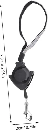 Vista 2 de LALAFINA Automatic Retractable Pet Leash Black Ergonomic Handle Long Telescopic Traction Rope for Dog Puppy Cat Training and Easy Grip