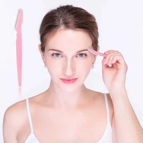 Vista 2 de 30 piezas de maquinilla de afeitar de cejas modeladora de cejas afeitadora facial con cubierta de precisión para mujeres y hombres