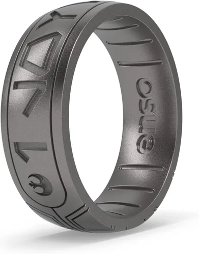 Vista 9 de Enso Rings Anillo de silicona de Star Wars – Te conozco – Diseño cómodo y flexible – Aurebesh – Perla Negra – Talla 3