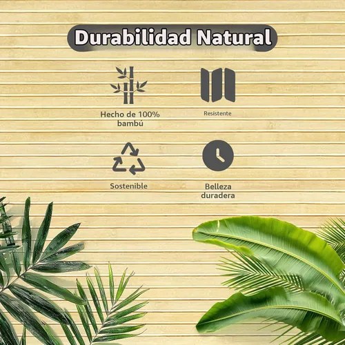 Vista 6 de Art3d - Panel de bambú natural para decoración de pared interior, panel de revestimiento de poste, techo, muebles, gabinete, oficina, 12 x 96 Crudo