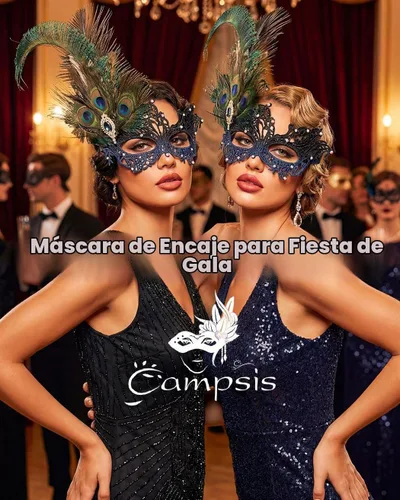 Vista 7 de Máscara de mascarada de strass Campsis, máscara de bola de mascarada verde, máscaras de fiesta con plumas para mujeres