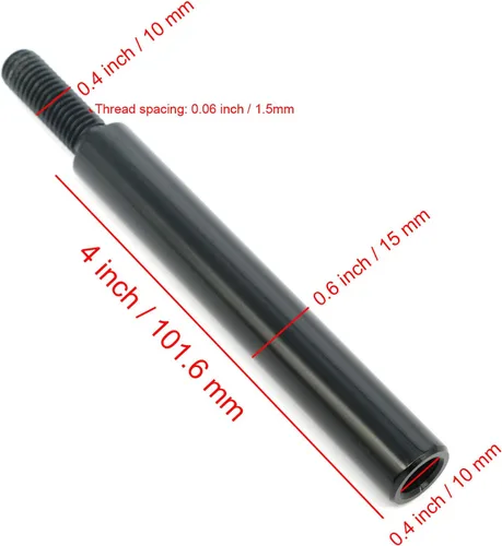 Vista 2 de Extensiones de pomo de cambio automático de 4'' para automóvil, extensor manual de palanca de cambios de bricolaje, para rally y drift