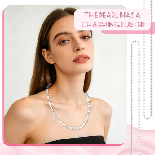 Vista 8 de WEOXPR Collares de perlas de imitación blancas a granel, collar de cuentas de Mardi Gras, collares de perlas de imitación de 32 pulgadas para mujer