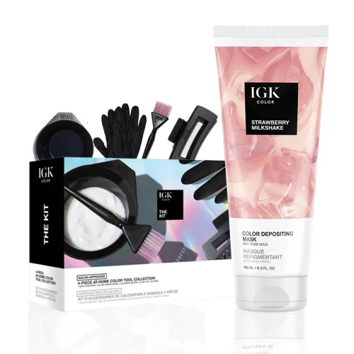 Vista 34 de IGK - Máscara de depósito de color A La Plage Boosts Shine & Enhances Blonde Tones, Refreshes Color, Conditioning Treatment, Vegan + Cruelty-Free