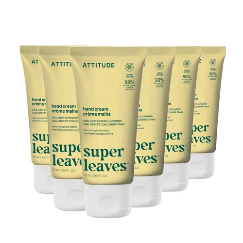 Vista 12 de ATTITUDE Crema de manos, verificada por EWG, a base de plantas y minerales, productos veganos para el cuidado personal, aroma Earl Grey y pepino