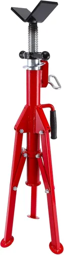 Vista 9 de PioneerWorks Soporte de tubo con cabeza en V, altura ajustable de 28-52 pulgadas, capacidad de carga de 2500 libras, capacidad de 1/8"-12", cuerpo