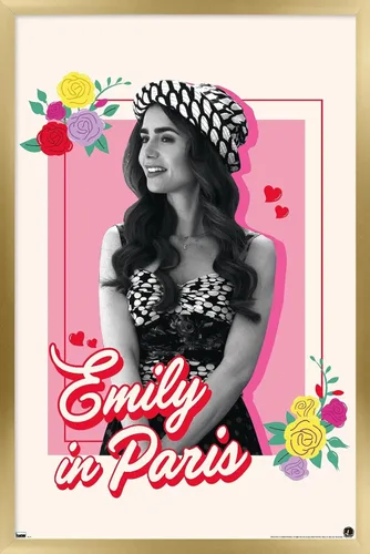 Vista 15 de Trends International Emily In Paris - Póster de pared de flores, 14.72 x 22.37 pulgadas, versión enmarcada de madera de granero