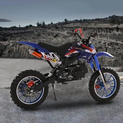 Vista 5 de YOXIER - Motocicleta de cross para niños de 50 cc, 2 tiempos, moto de cross