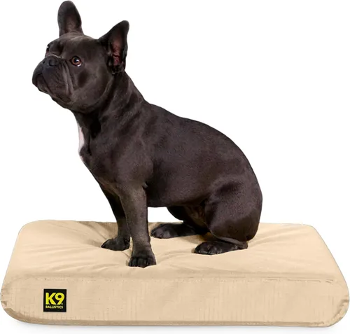 Vista 10 de K9 Ballistics Tough Ripstop - Cama ortopédica rectangular para perro, funda extraíble lavable, espuma ortopédica sólida para perros grandes de azul