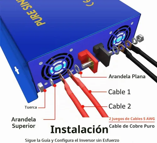 Vista 4 de Inversor de onda sinusoidal pura de 3000 W, 36 V CC a CA, 120 V, 110 V, sobretensión, 6000 W, convertidor de energía para sistema solar