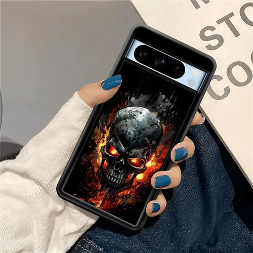 Vista 1400 de Compatible con Google Pixel 4A 5G Mobile Case Creative Acrylic Panel trasero Silicona Protección Grip especialmente diseñado para Google Pixel 4A 5G