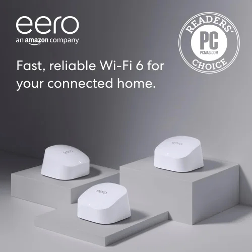 Vista 16 de Extensor de wifi Amazon eero 6 con 1 mes gratis de eero Plus (renovación automática): Agrega hasta 1500 pies cuadrados de cobertura Wi-Fi 6 a tu red