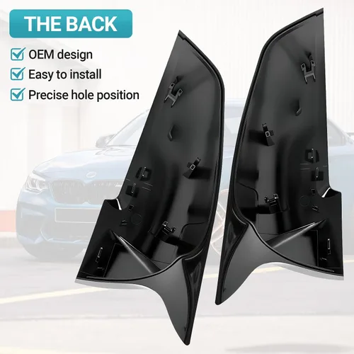 Vista 3 de Tutor Auto Tapas de Cubierta para Espejo Retrovisor Compatibles con BMW F20 F22 F30 F31 F32 F33 F36 F87 M2 X1 E84 328i 330i 335i 428i 435i Lado