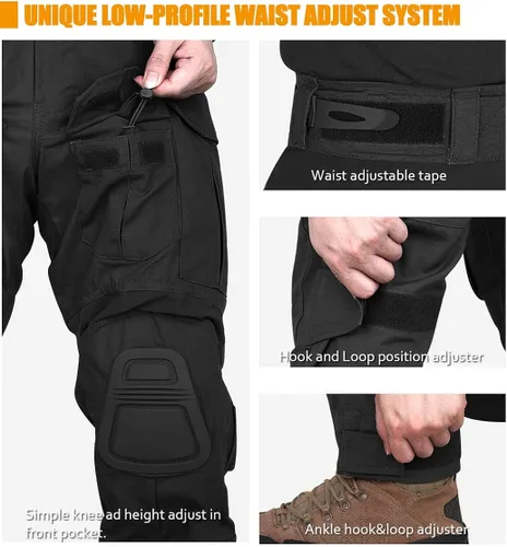 Vista 5 de KRYDEX Tactical G3 - Pantalones de combate para hombre con rodilleras