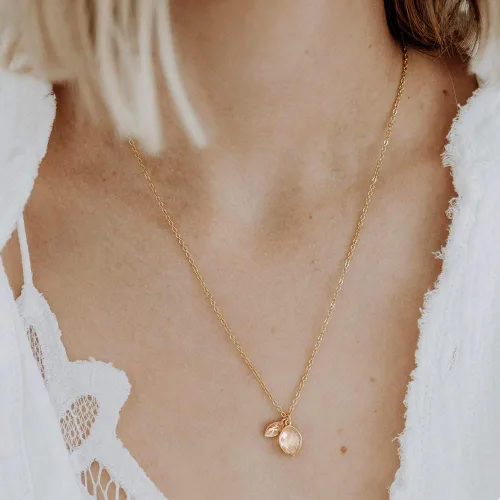 Vista 3 de Me&Hz Initial Birthstone Necklace for Women 14K Gold Filled Small Initial Necklace Crystal Birthstone Pendant Necklace for Girls Teens Mom Dainty