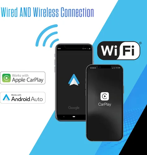 Vista 3 de Jensen J1CA8FL 8 pulgadas certificado Apple CarPlay Android Auto con cable o inalámbrico Pantalla táctil DIN simple y doble DIN Radio estéreo